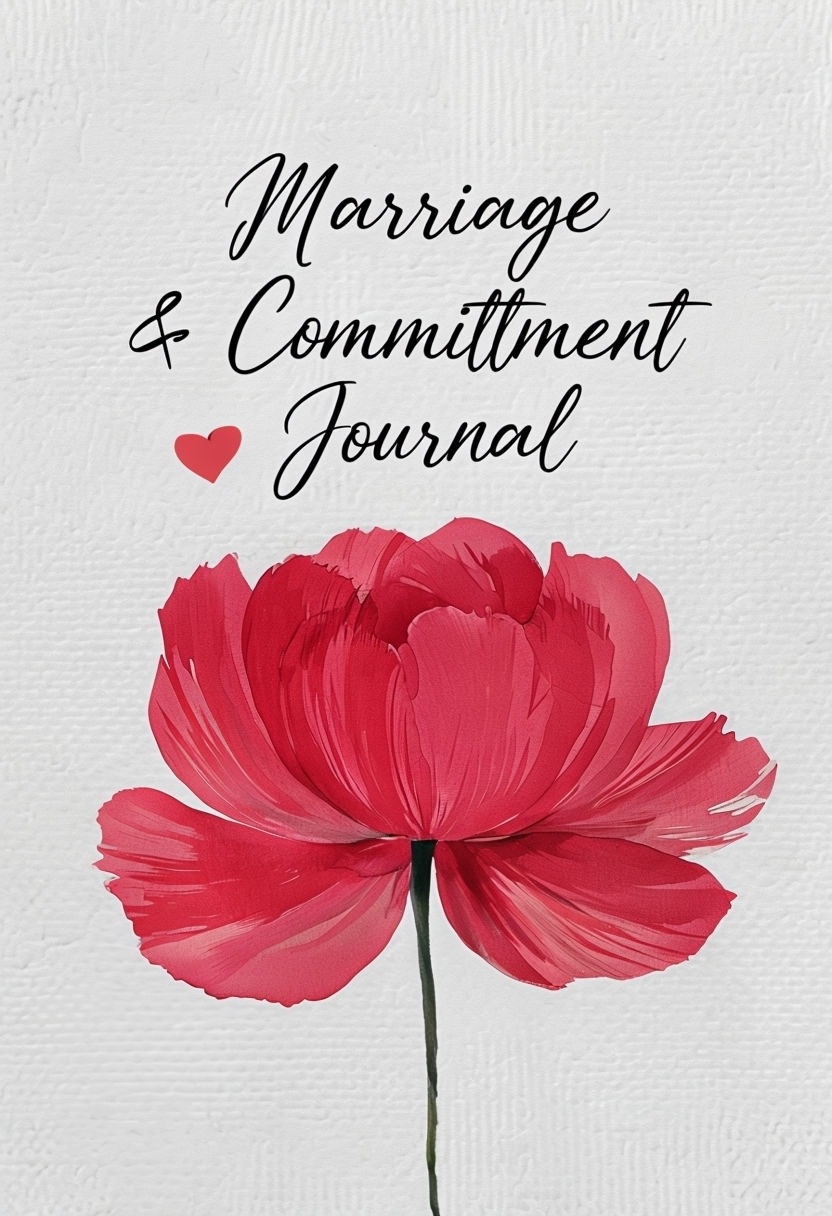 Elegant Crimson Flower Thank You Card for Marriage Journal EBook Cover