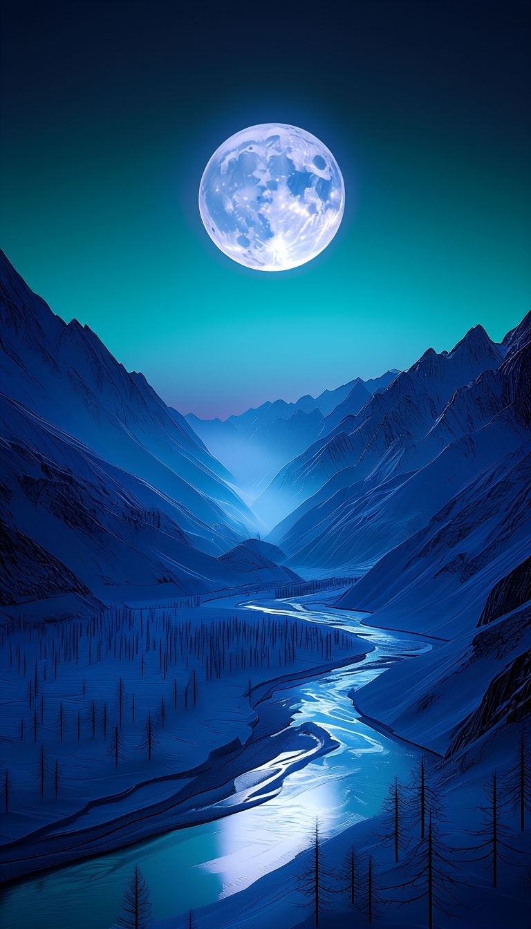 Majestic Snow-Covered Mountain Range at Twilight Mobile Wallpaper