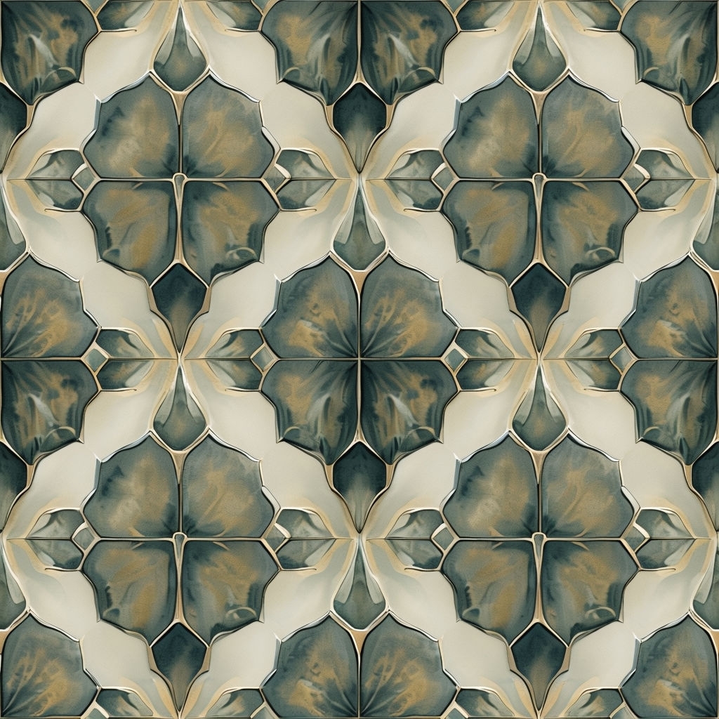 Elegant Interwoven Hexagonal Tile Pattern Design Sticker
