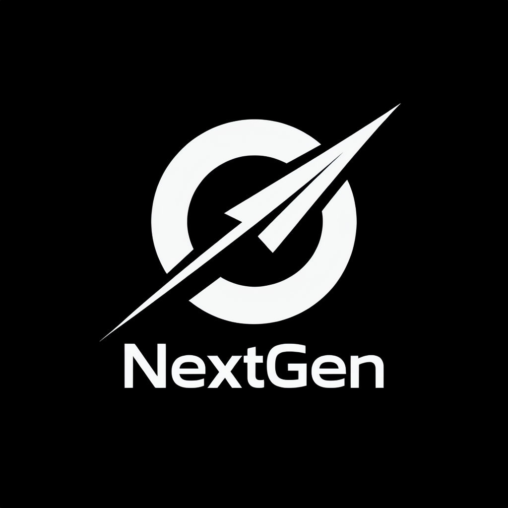 Minimalist NextGen Logo with Dynamic Arrow Design