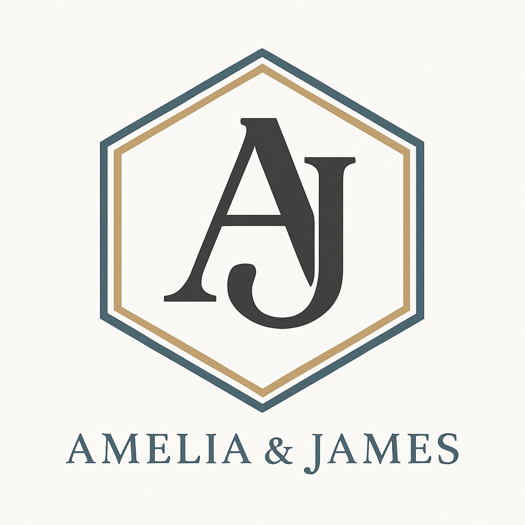 Elegant AJ Monogram Logo Design with Geometric Elements Monogram