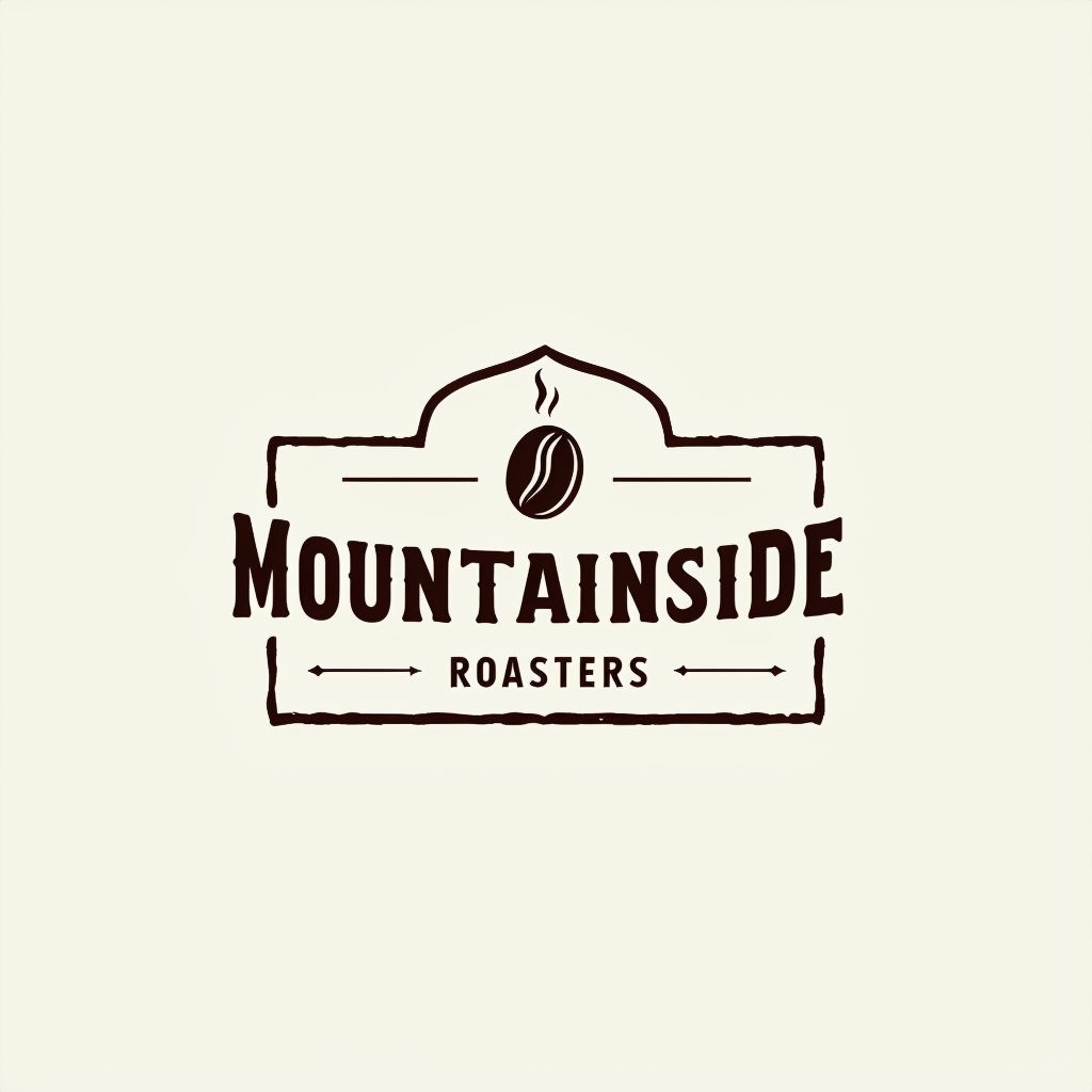 Minimalist Mountainside Roasters Coffee Logo Design