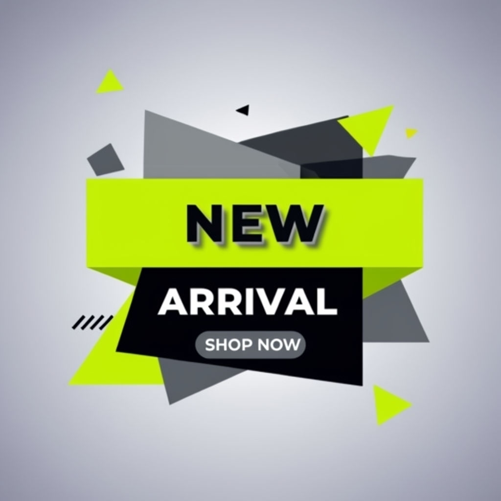 Dynamic New Arrival Promotional Banner Design for Ads