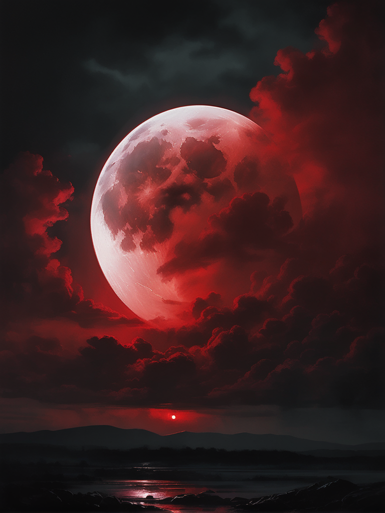 Full moon casting a red aura by Danny Sanchez - Playground