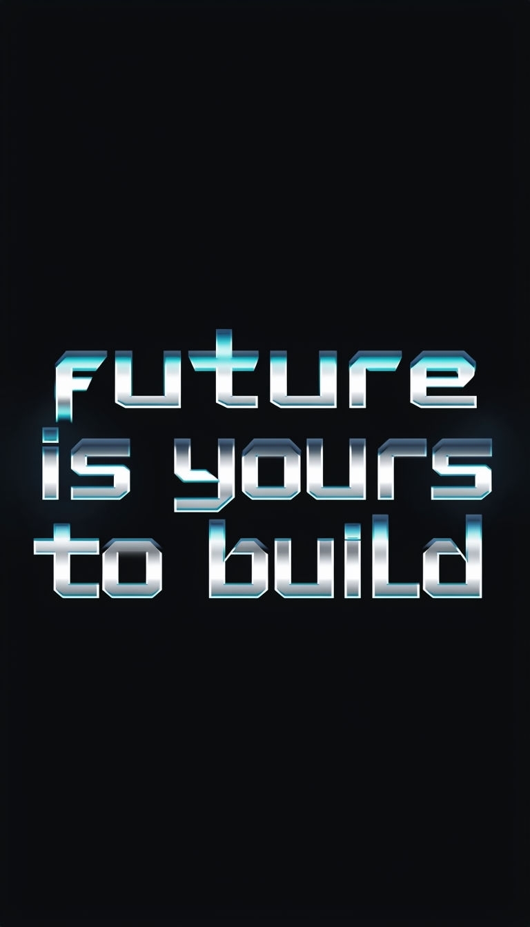 Futuristic Retro Typography Design for Phone Case Cover