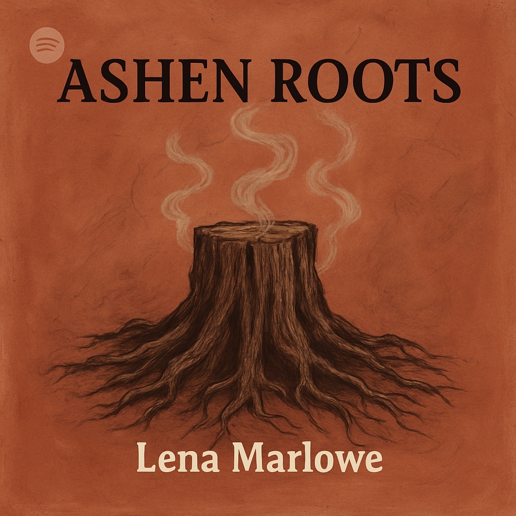 Introspective ASHEN ROOTS Podcast Cover Art with Mystical Stump Spotify Album Cover