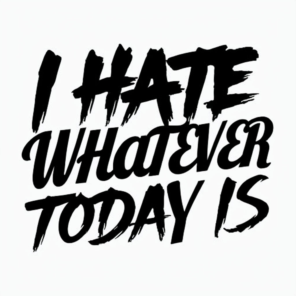 I Hate Whatever Today Is Bold Typography Design Mug