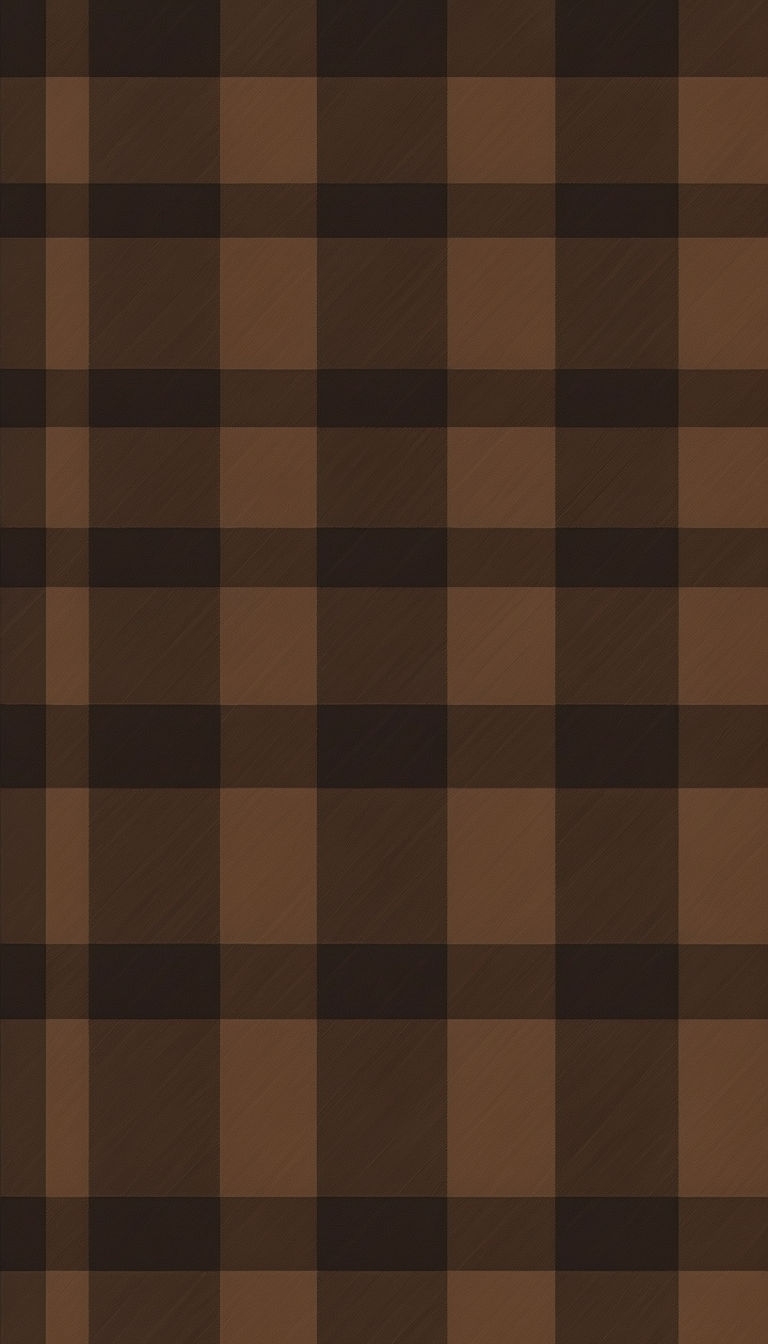 Warm Brown Checkered Buffalo Plaid Pattern Phone Case Cover