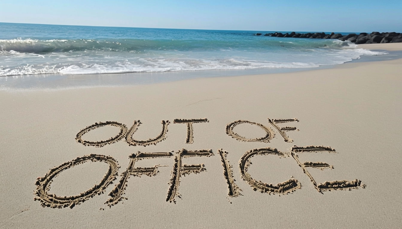 Out of Office Beach Scene with Calm Ocean Background Virtual Backgrounds