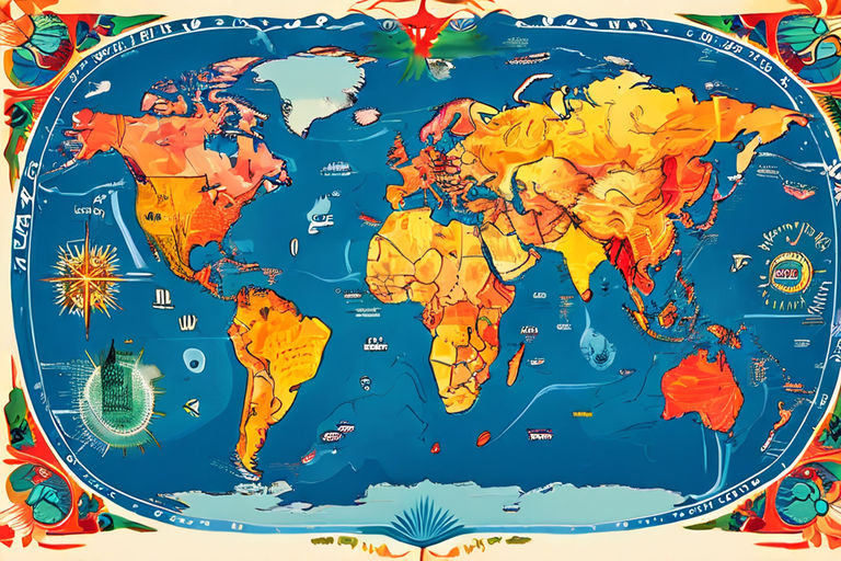 Illustrated world map by fahad sultan - Playground