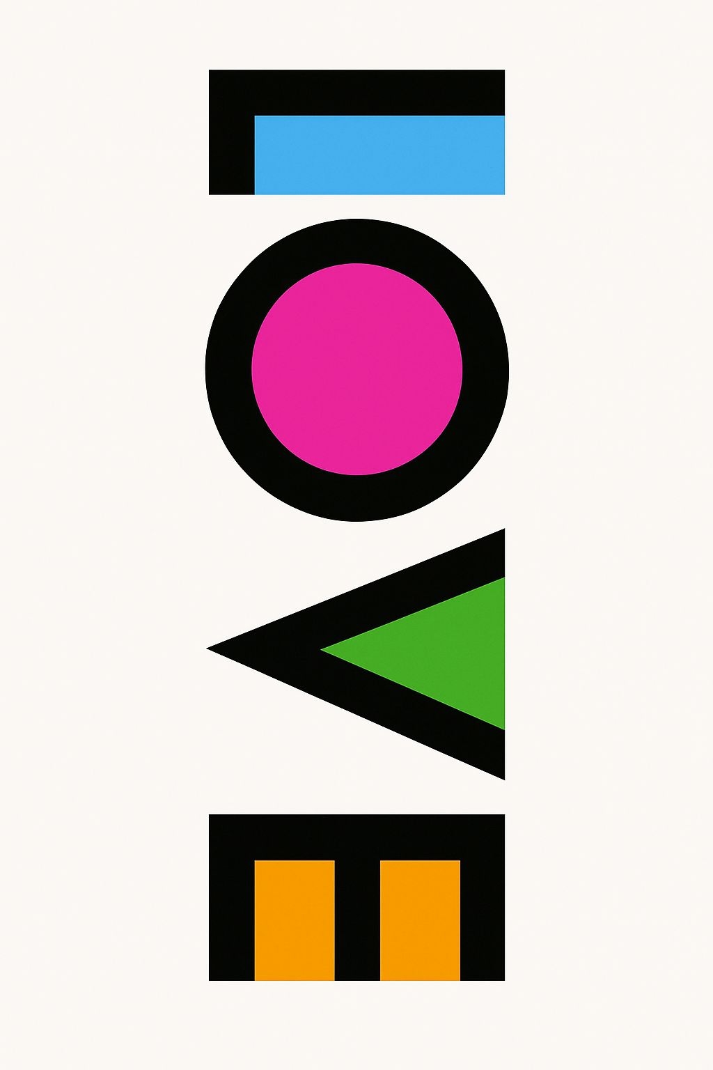 Vibrant Minimalist LOVE Typography Design Poster