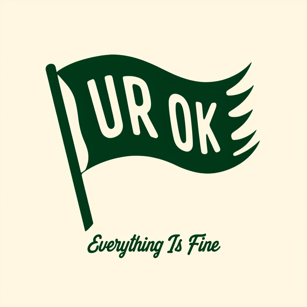 UR OK Minimalist Flag Design T-shirt