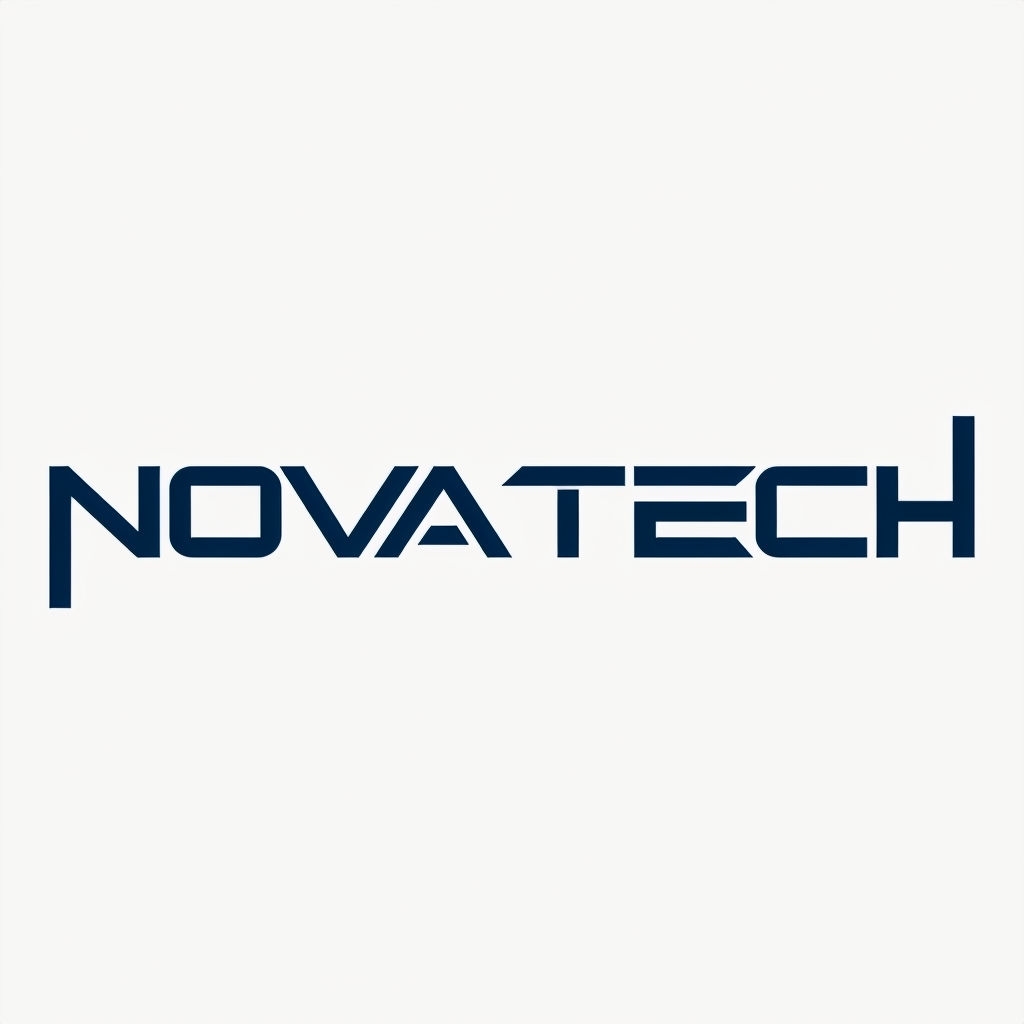Sleek Minimalist NOVA TECH Logo Design with Modern Typography Logo