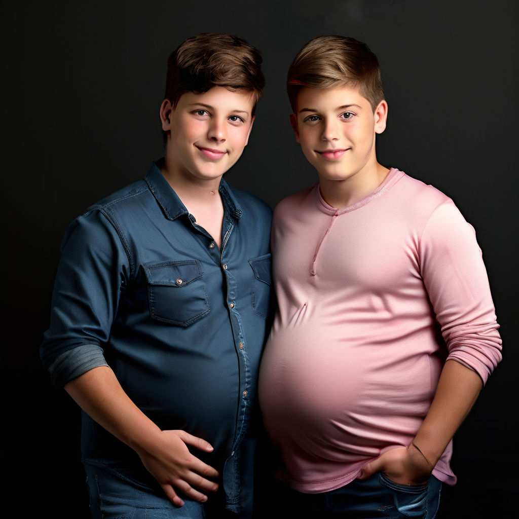 Pregnant teen boys gay couple Age 15 9 months pregnant Fu... by Lh