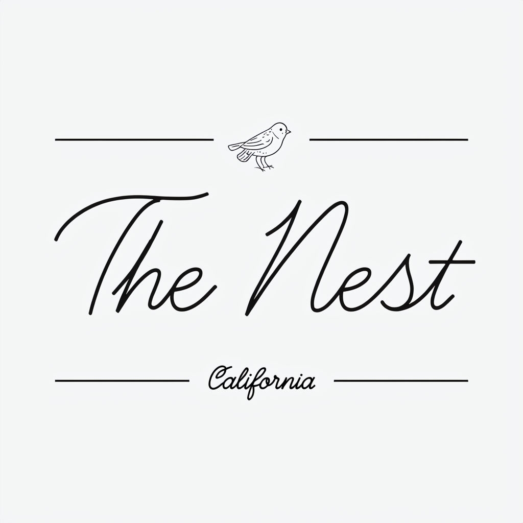 Elegant Minimalist Bird Logo for The Nest California