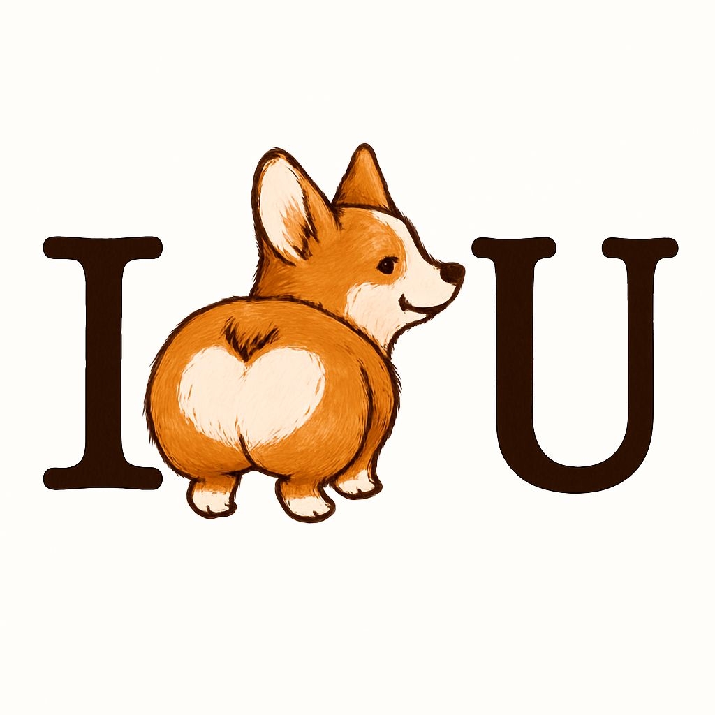 Adorable Corgi with Heart Shaped Patch T-Shirt