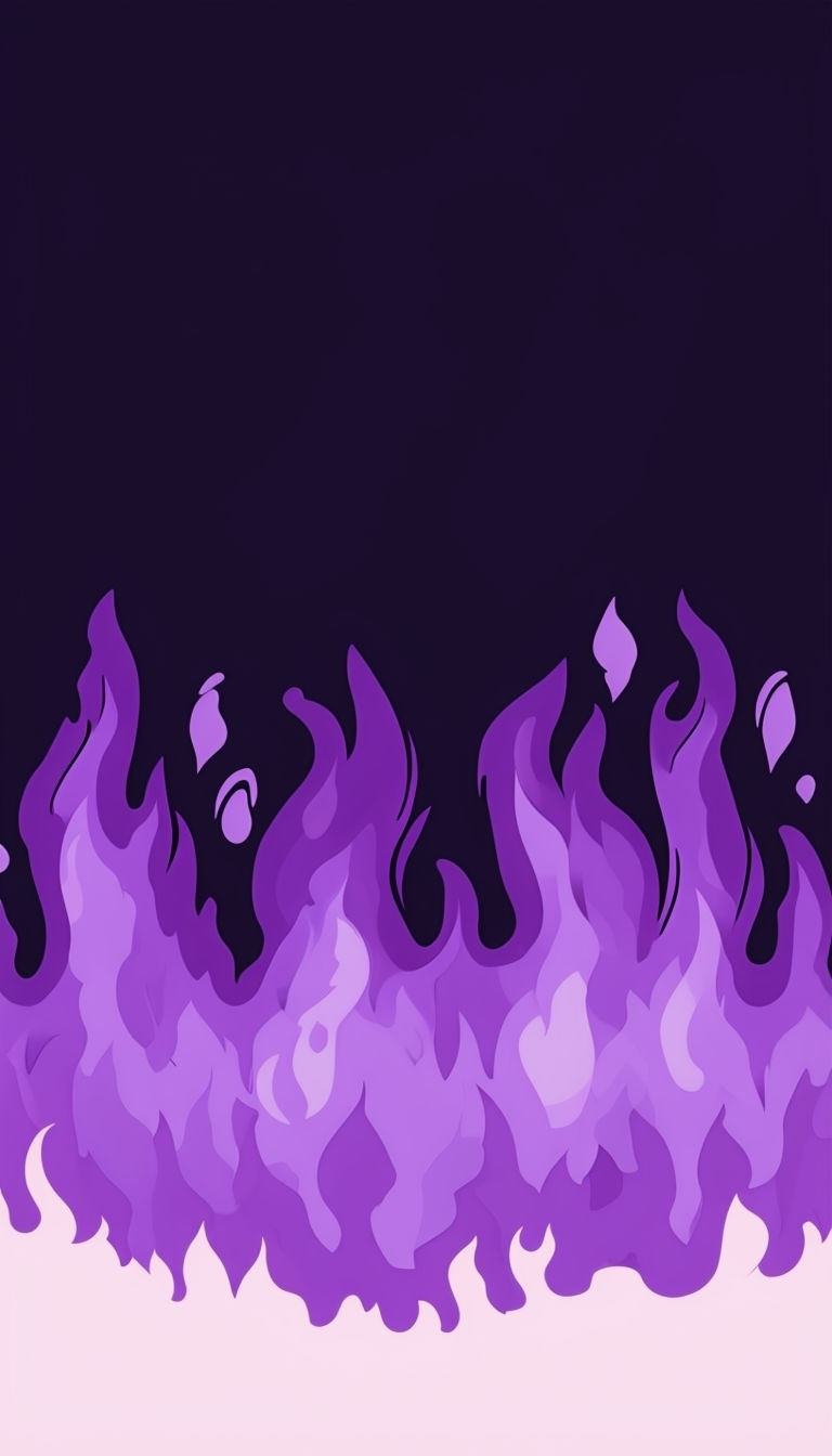 Vibrant Purple and Lavender Flame Abstract Digital Wallpaper