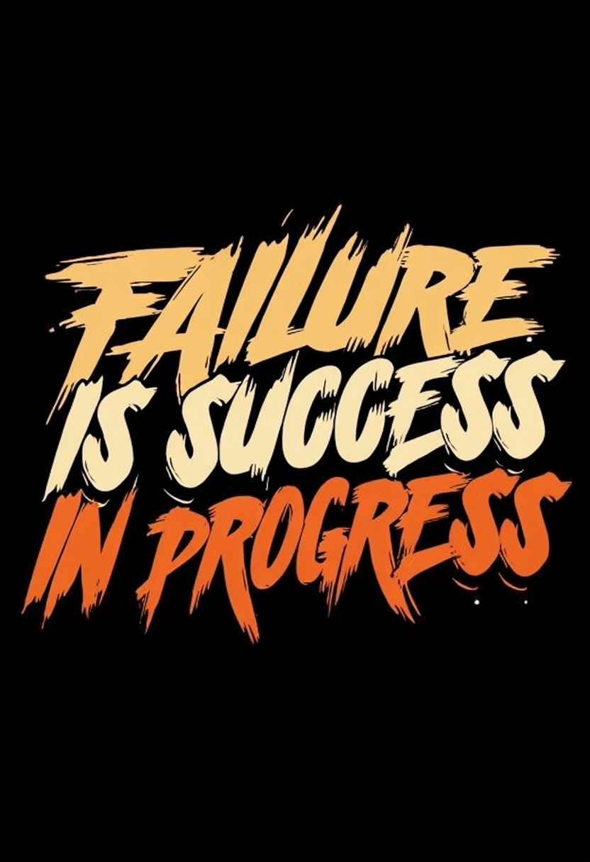 Dynamic Motivational Graffiti Style Failure is Success T-Shirt