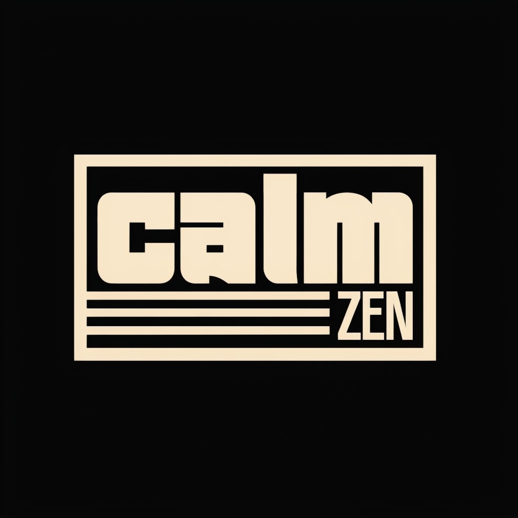 Minimalist Calm Zen Typography Logo Design with Geometric Elements