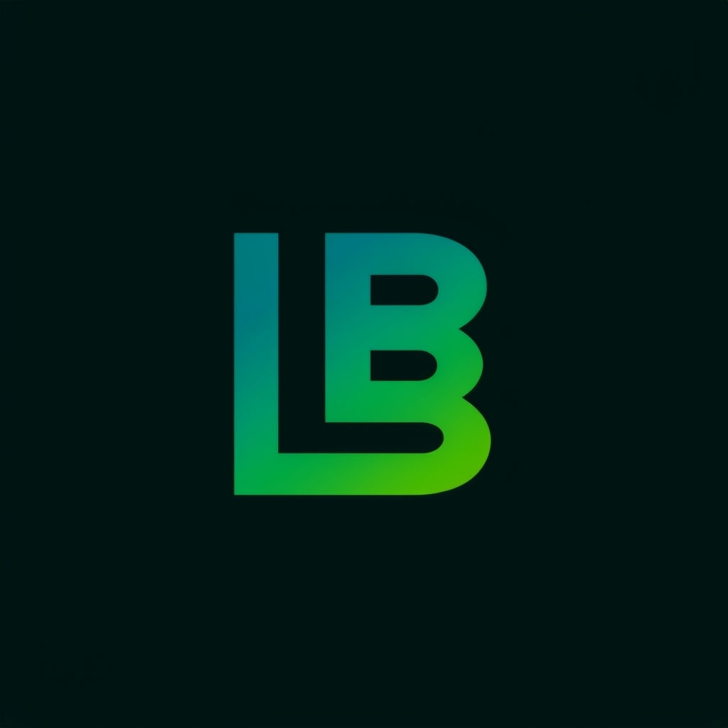 Minimalist Gradient LAB Logo on Dark Background
