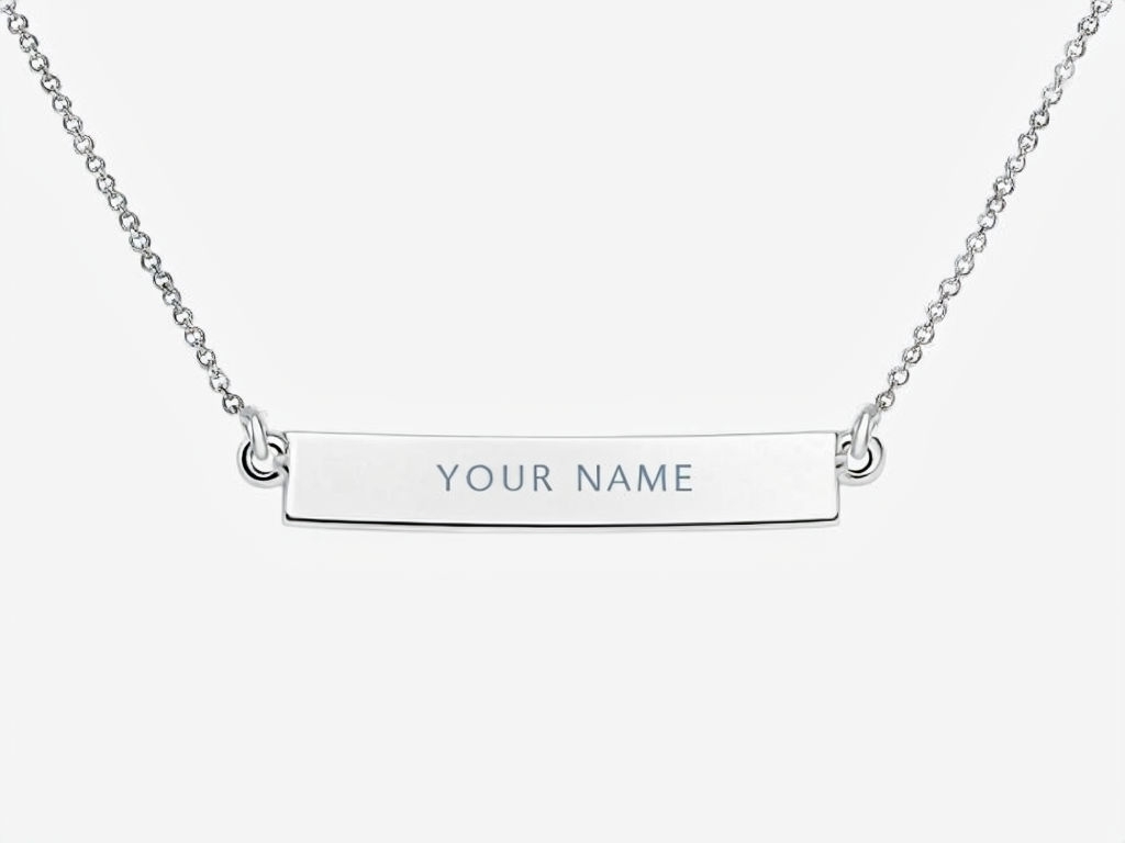 Elegant Personalized Silver Necklace Design T-Shirt