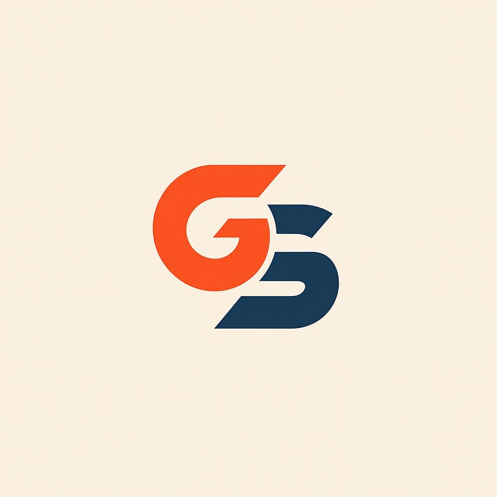 Minimalist Intertwined GS Letters Logo Design