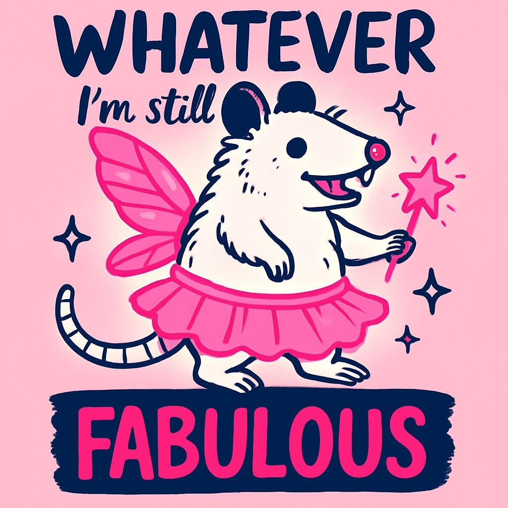 Cheerful Cartoon Fairy Mouse with Magic Wand T-Shirt