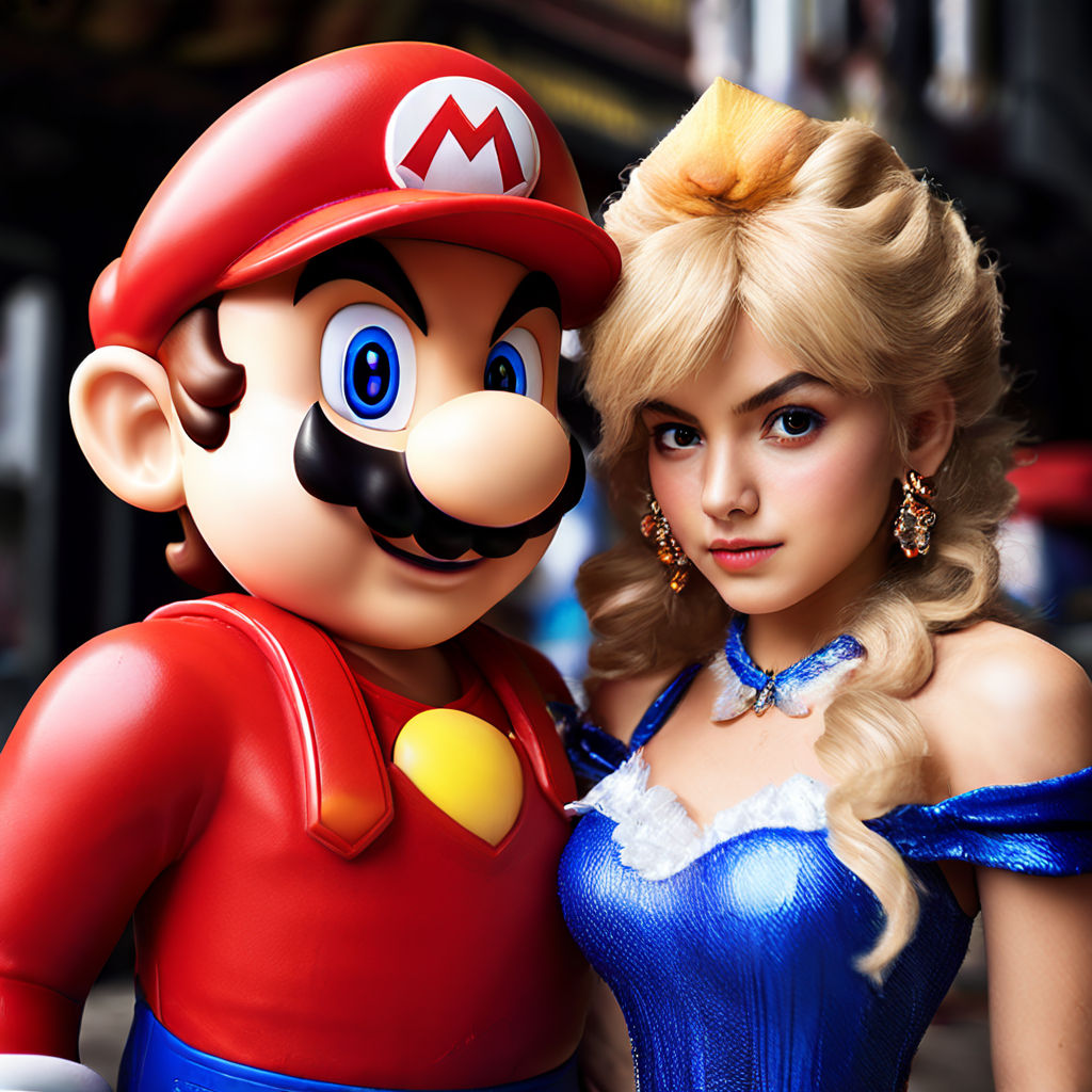 super Mario and princess peach