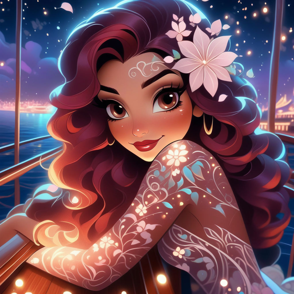 Beautiful Disney princesses moana anime