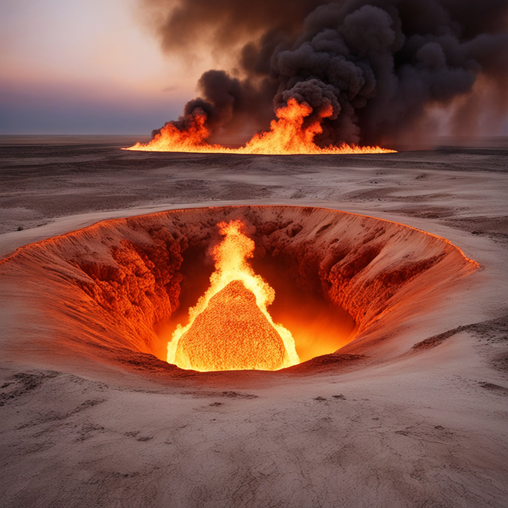 The Door to Hell": Dramatic image of the Darvaza Gas Crater... by J ...
