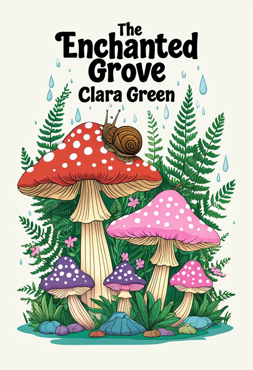 Whimsical Illustration of The Enchanted Grove Book Cover