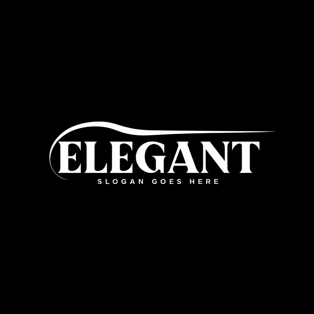 Elegant Minimalist Logo Design with Custom Slogan Placeholder