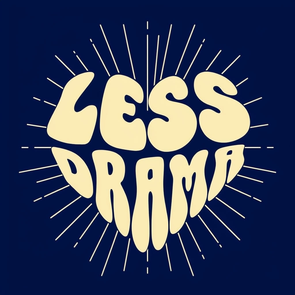 Retro Inspired Less Drama Heart Graphic T-Shirt