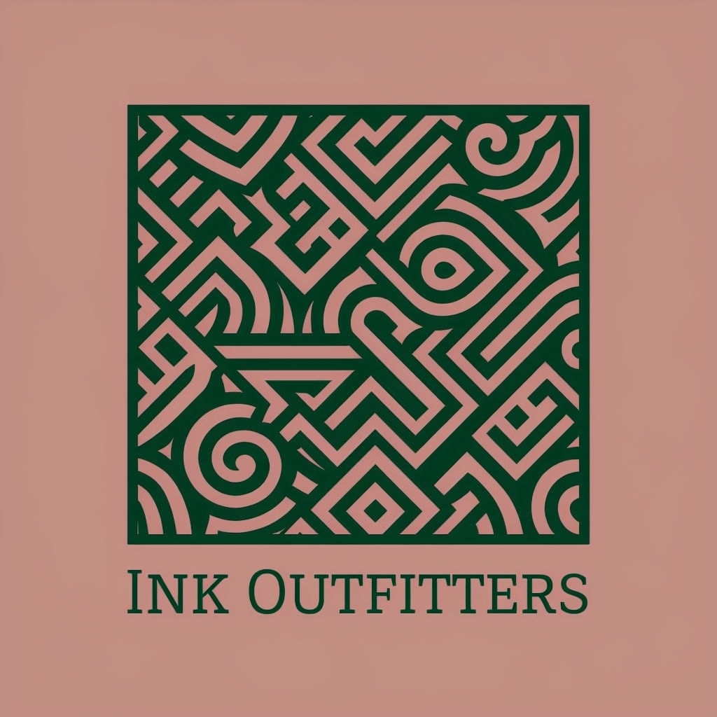 Tribal Geometric Pattern Logo Design for Ink Outfitters Logo