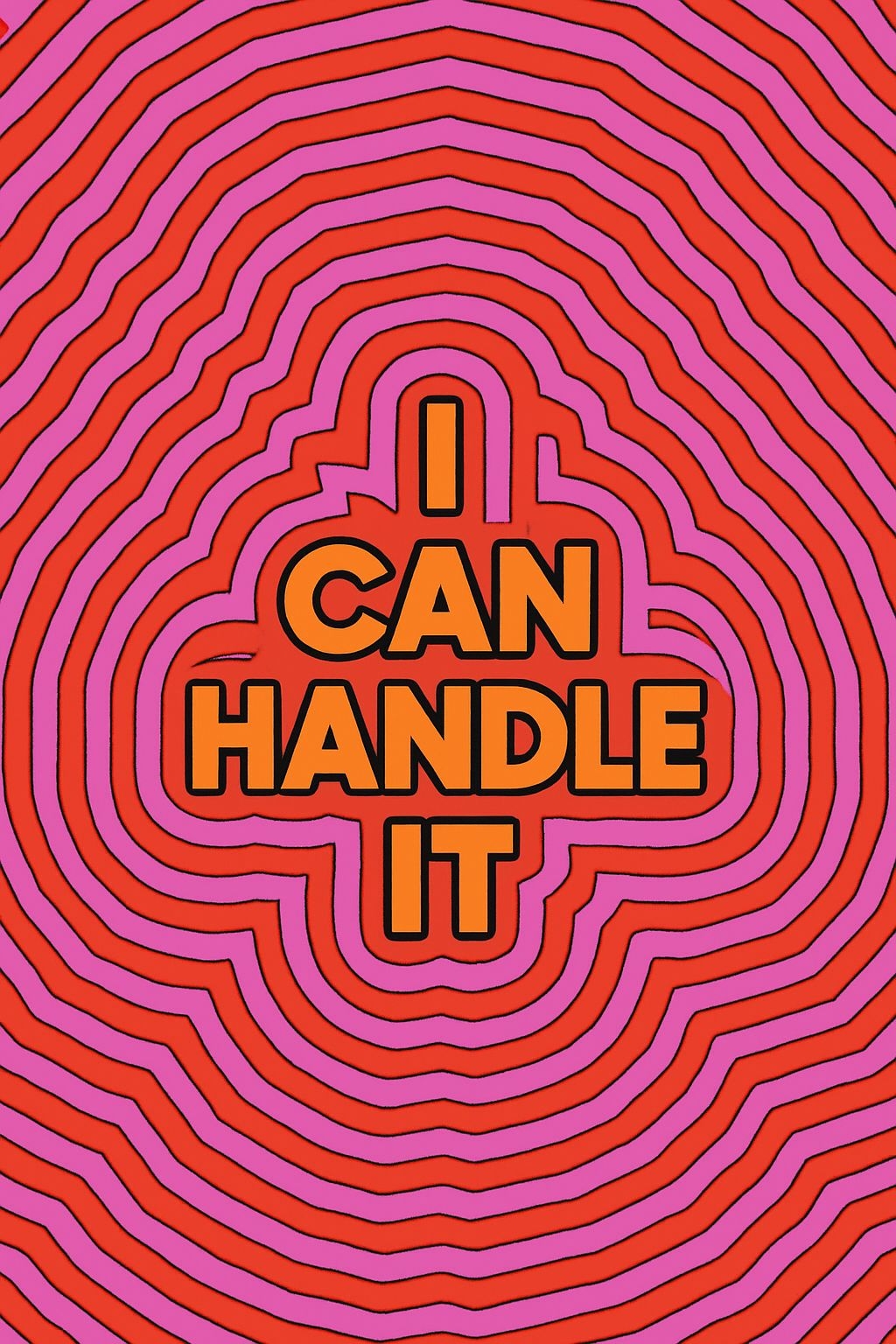 I Can Handle It Motivational Art with Hypnotic Patterns T-shirt