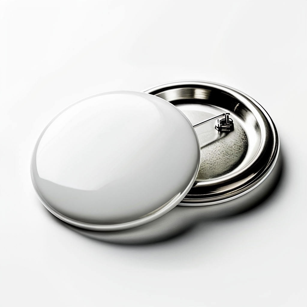 Minimalist Circular Metal Buttons Photograph for Mockup