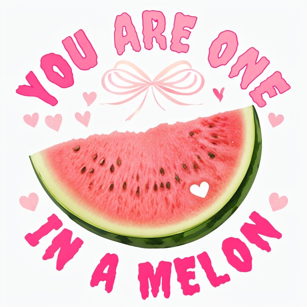 Playful Watermelon Slice Graphic T-Shirt Design