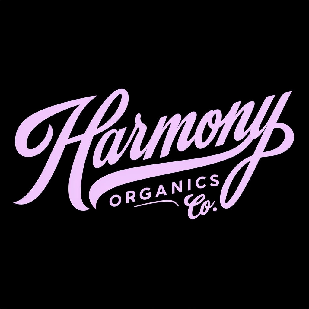 Elegant Lavender Harmony Organics Logo Design
