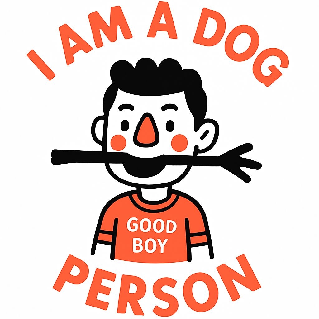 Cheerful Cartoon Character with Good Boy Text T-Shirt