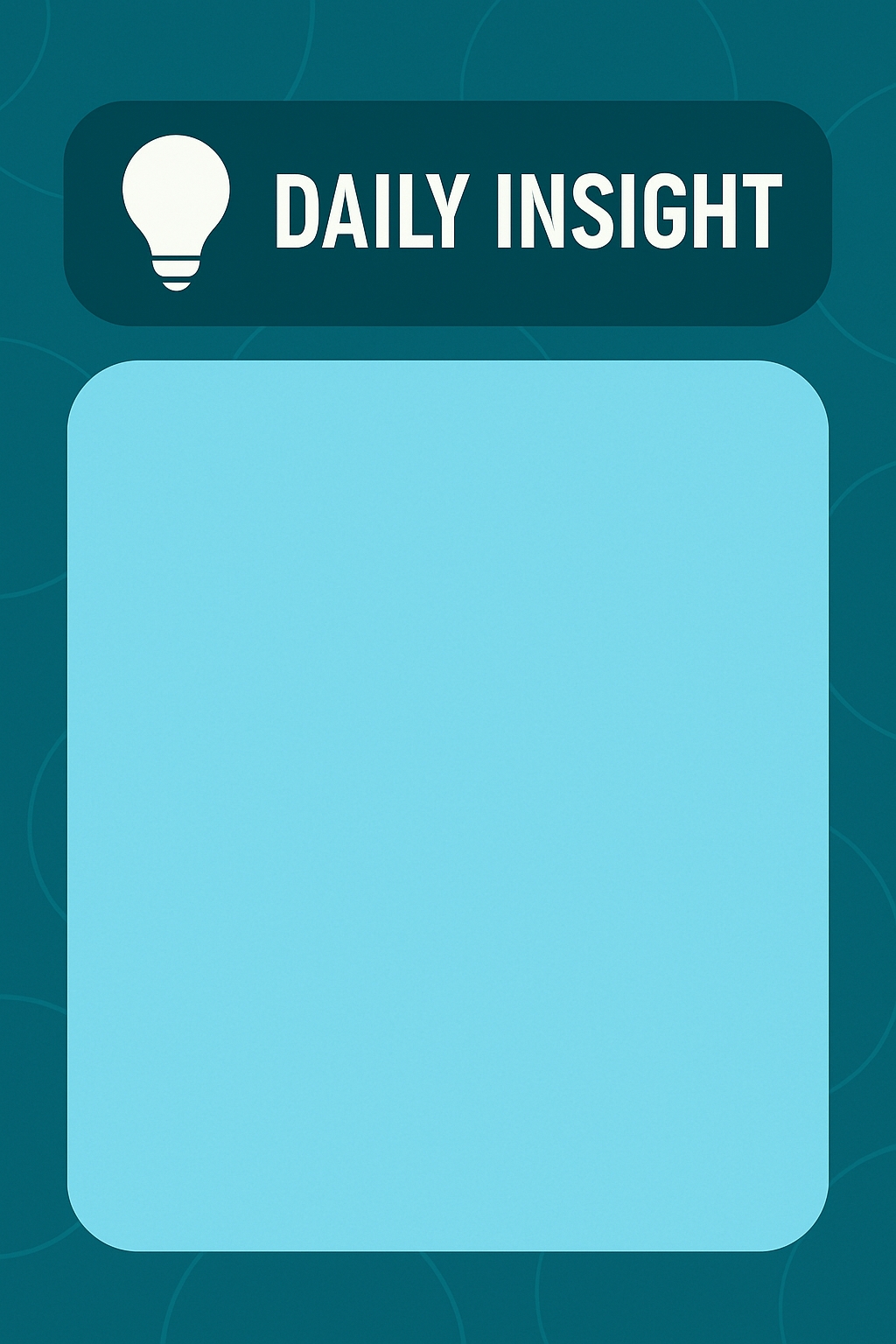 Minimalist Daily Insight Graphic on Dark Teal Background Social Media Post