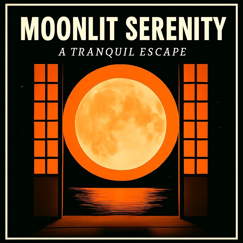 Moonlit Dark shape Minimalist Poster