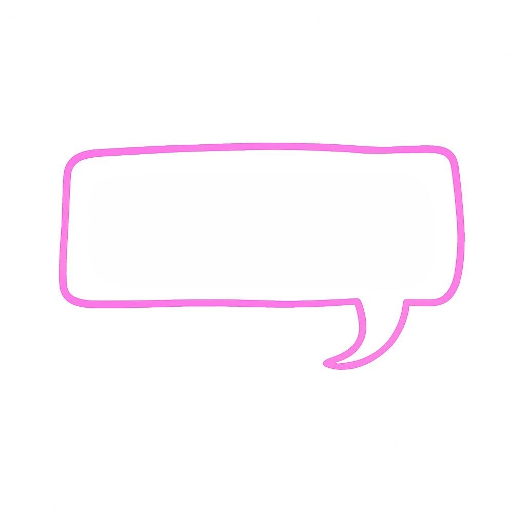 Bold Magenta Minimalist Speech Bubble Outline Sticker