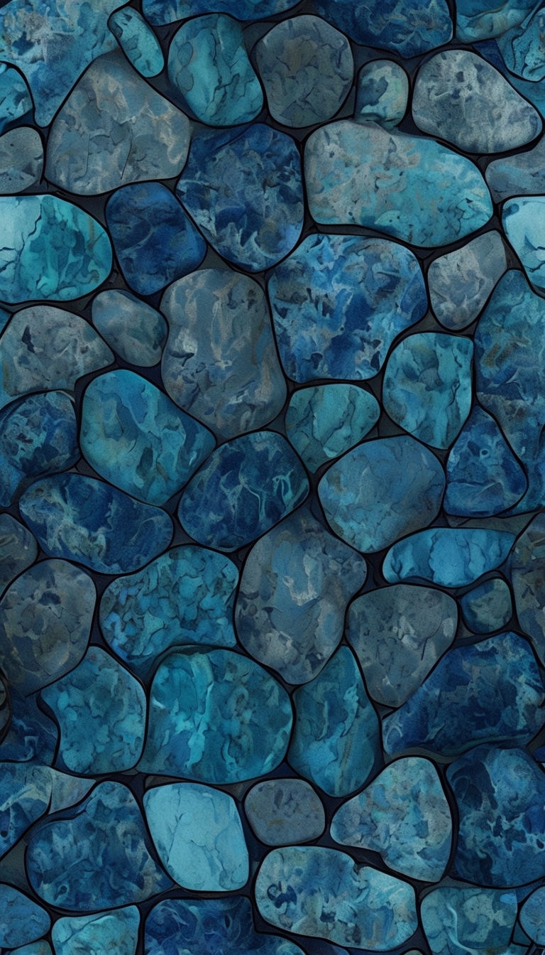 Calming Blue Grey Abstract Stone Pattern Mobile Wallpaper