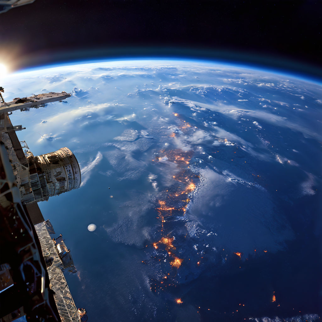 view earth from the international space station