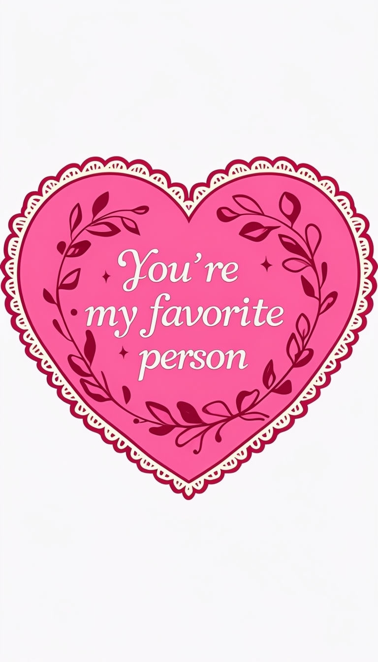 Pink Heart 'You’re My Favorite Person' Cursive T-Shirt