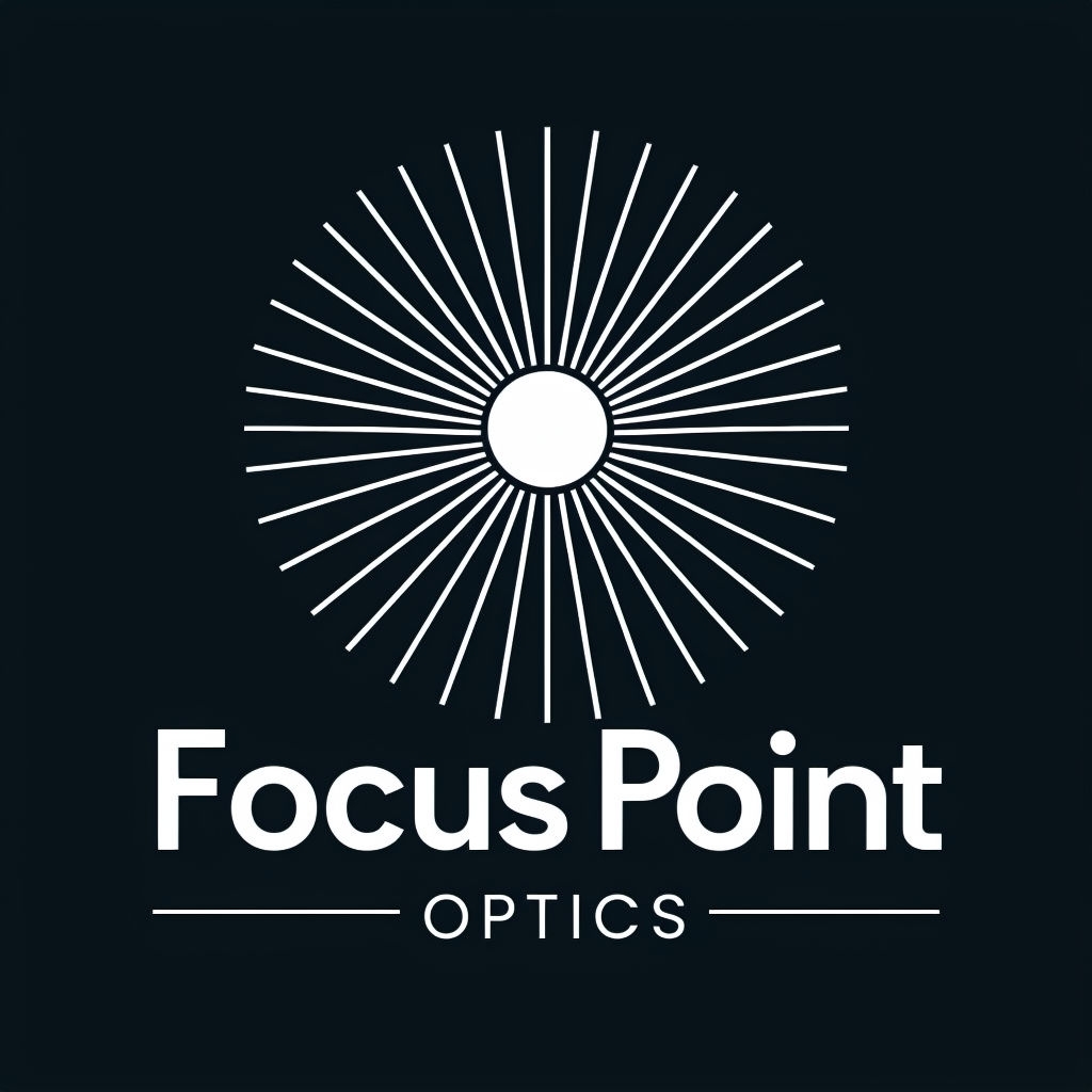 Modern Minimalist Focus Point Eyewear Logo Design