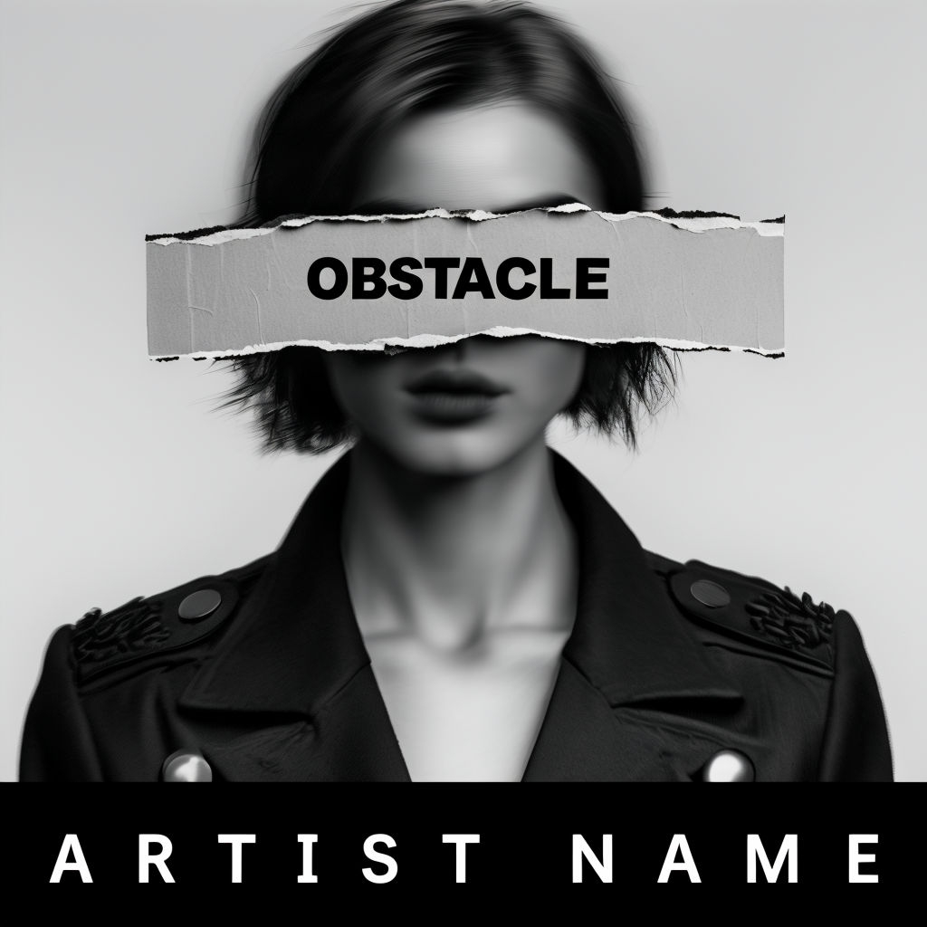 Monochromatic Obstacle Conceptual Artistic Album Cover Design