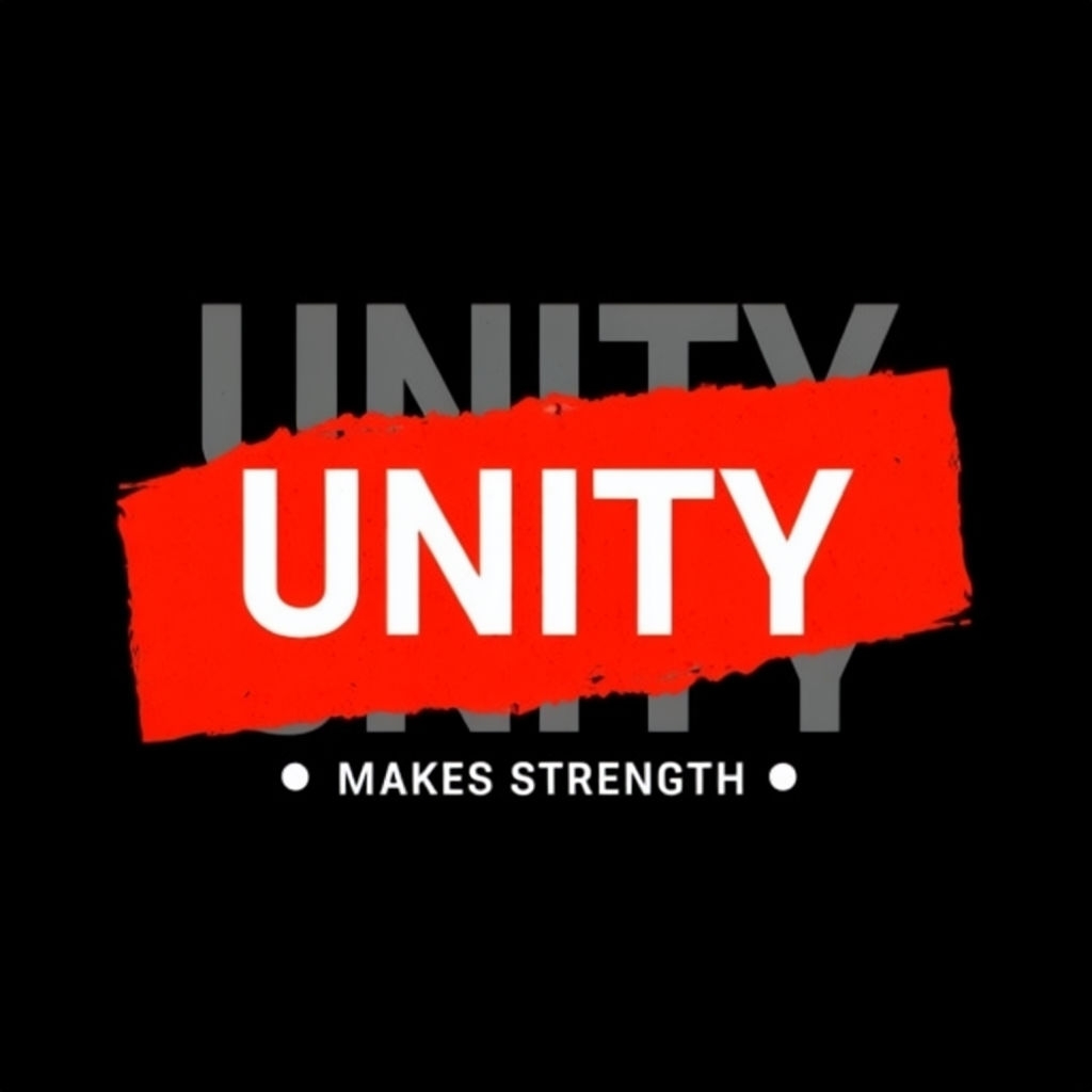 Bold Unity Makes Strength Motivational T-Shirt