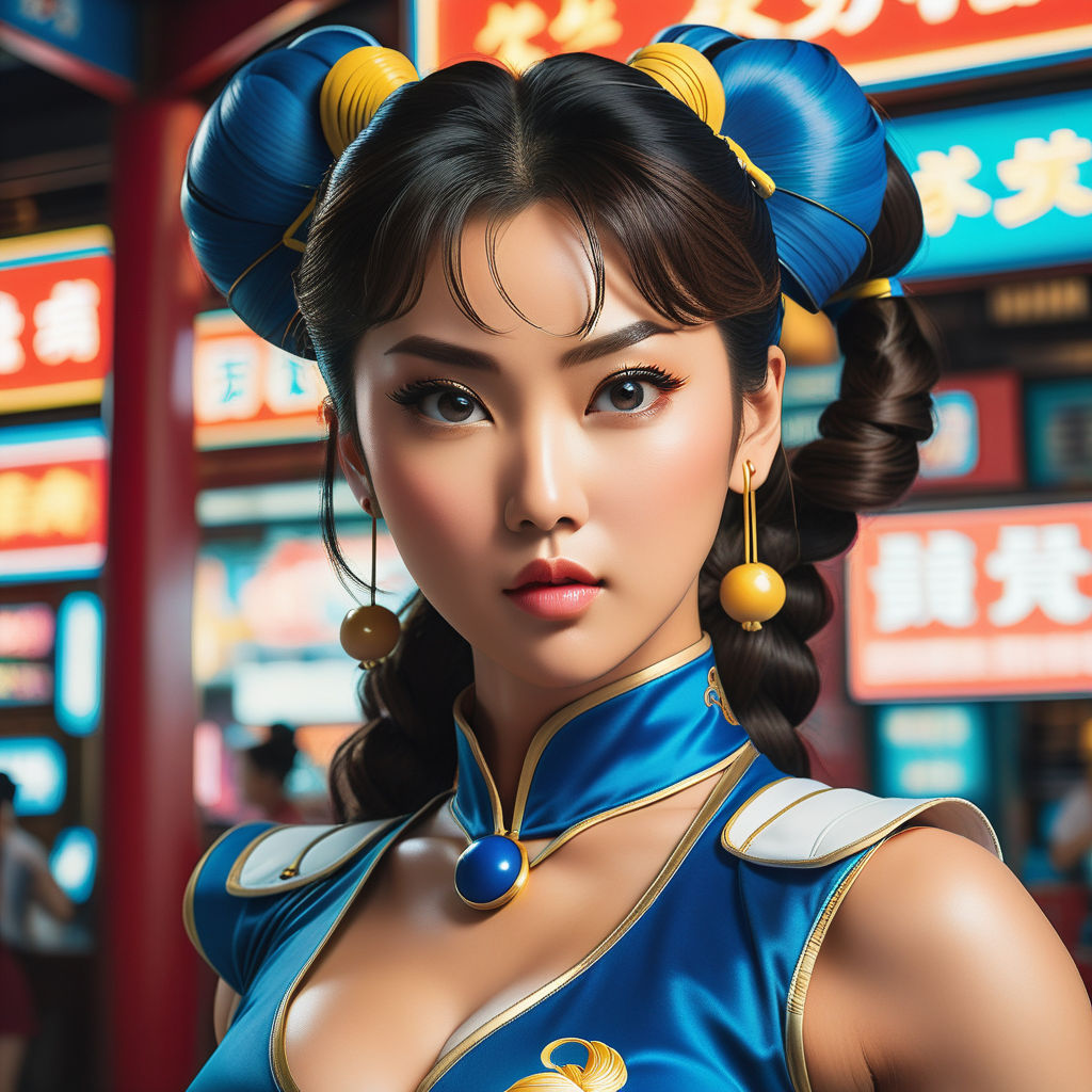 Portrait Chun li street Fighter in fight