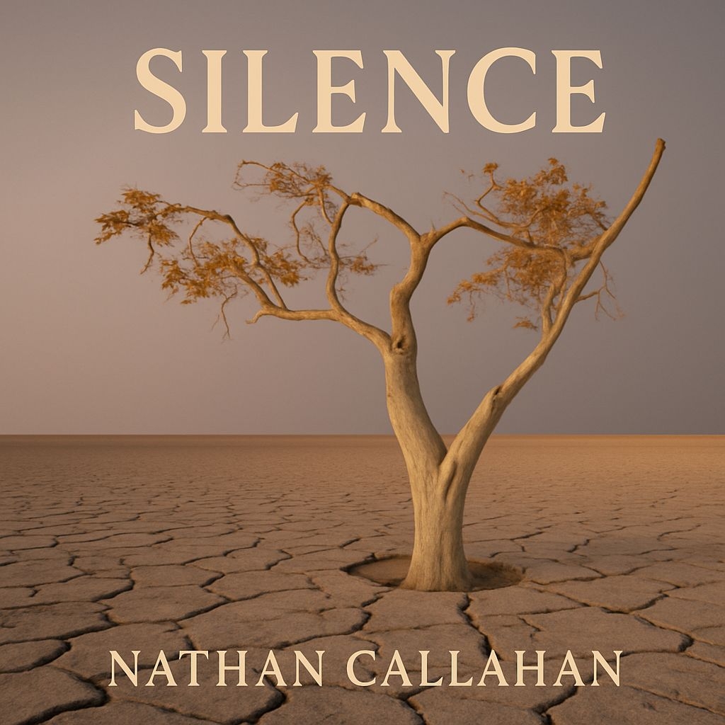 Silence by Nathan Callahan: Serene Lone Tree Desert Album Cover